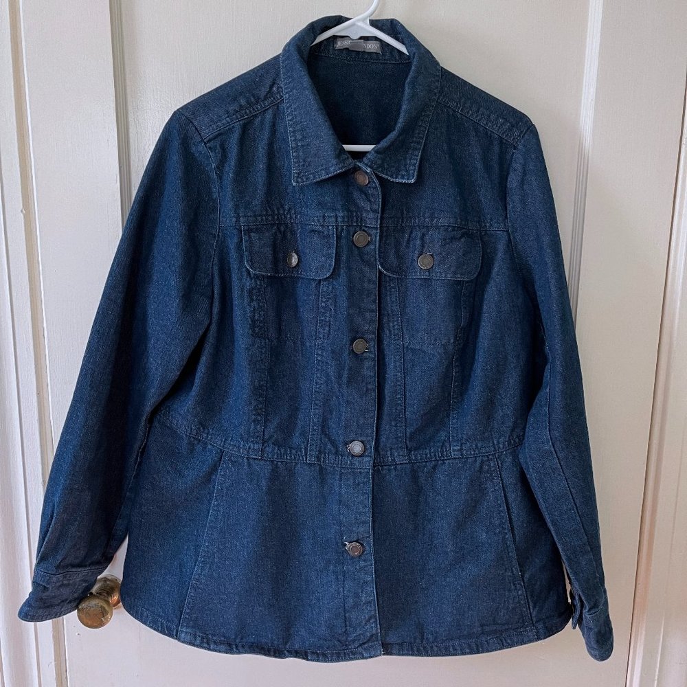 Jessica London Peplum Denim Jacket - 16W